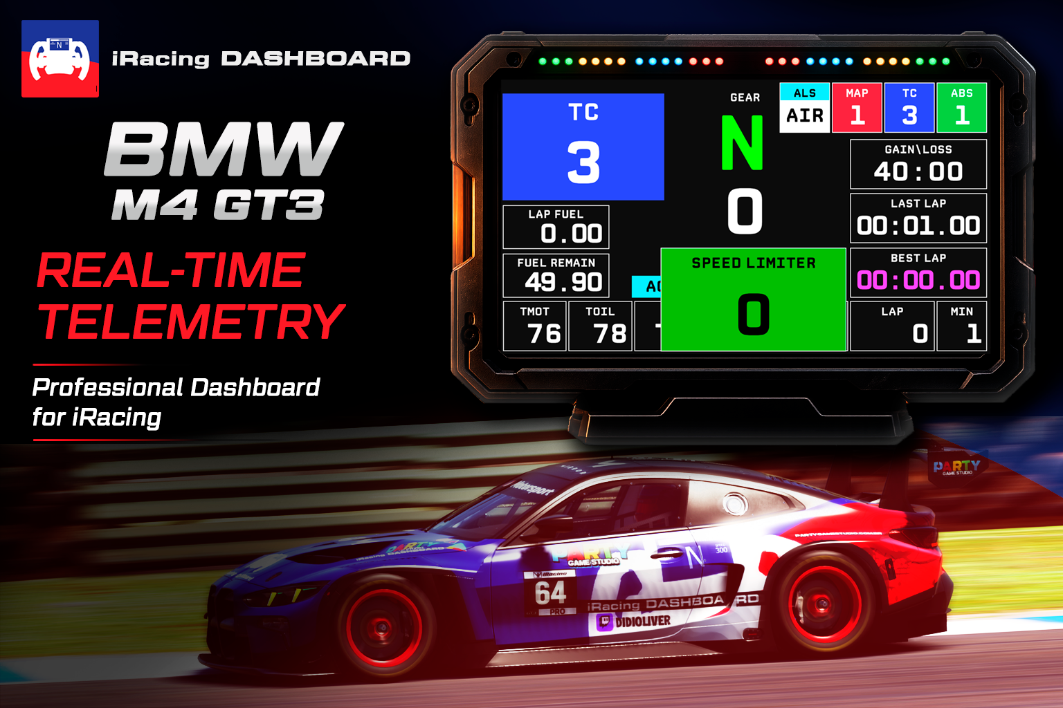 BMW M4 GT3 Dashboard