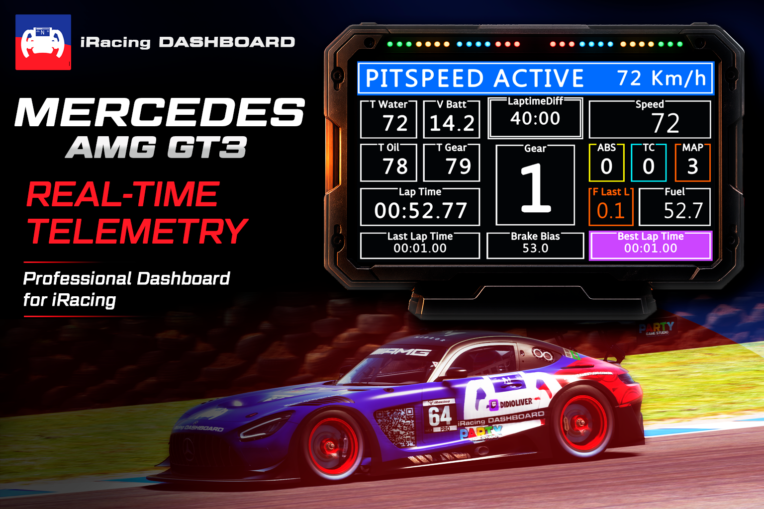 Mercedes AMG GT3 Dashboard